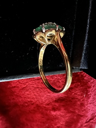 emerald and diamond ring 18 ct gold - Picture 5 of 22