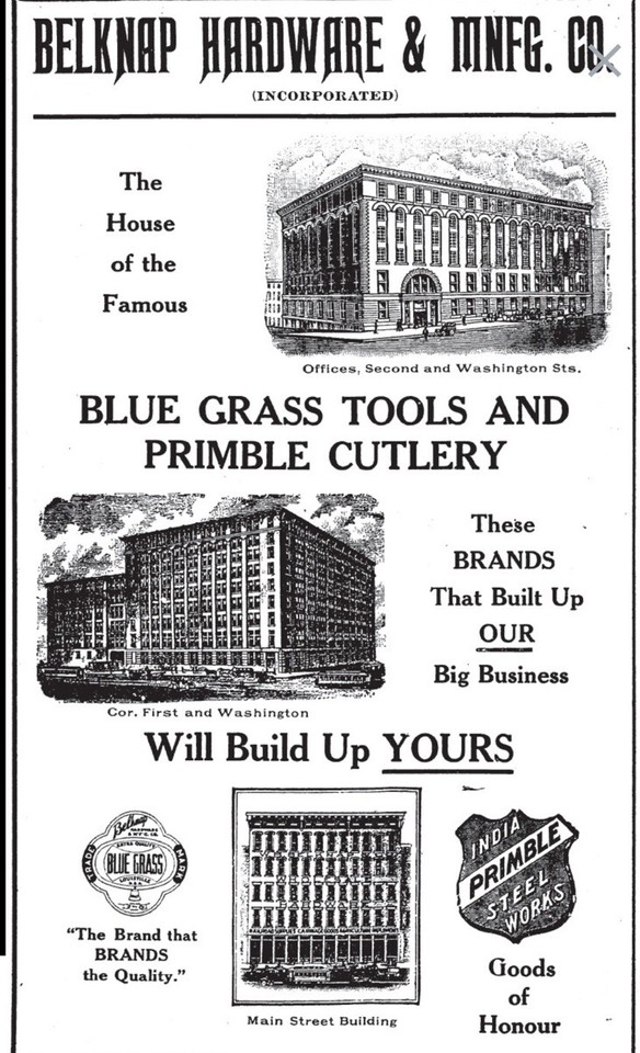 Rare Vintage Tool Belt Belknap Hardware Store Louisville, KY Extra Blue Grass eBay