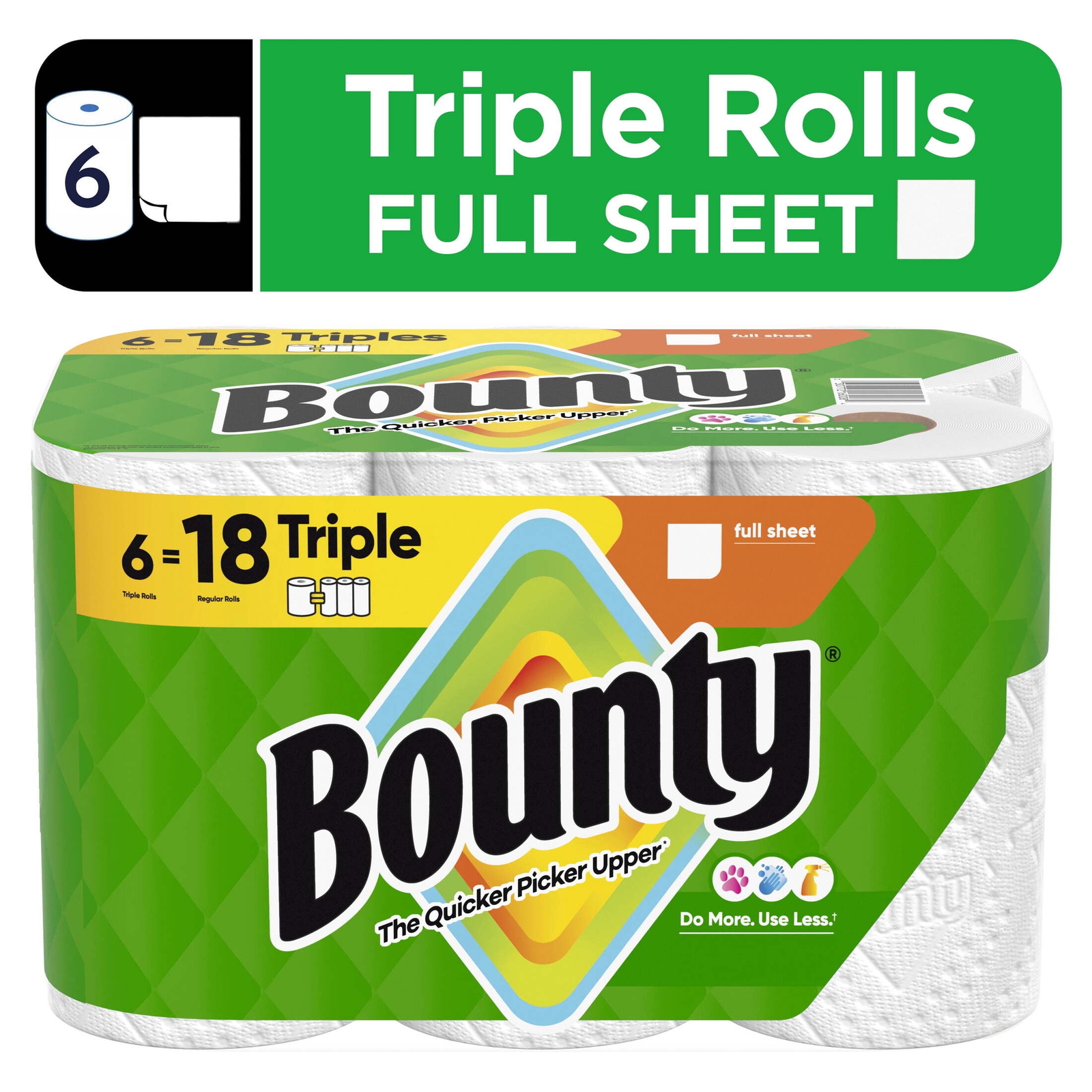 S Full Sheet White, 6 Triple Rolls, 75 Sheets Per Roll