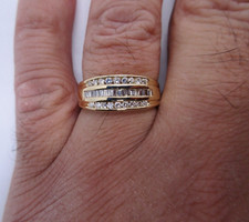 14K Gold Diamond Wedding Band Dia 3/4 Carat F-SI2/VS2  4.60 Grams Value 4,950