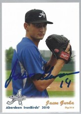 IP autograph signed Jason Gurka 2010 Grandstand Aberdeen IronBirds card