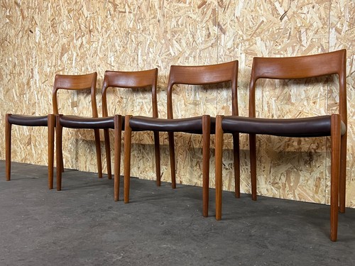 4x 60er 70er Jahre Stühle Teak Dining Chair Niels O. Möller für J.L. Møllers 60s - Picture 6 of 12
