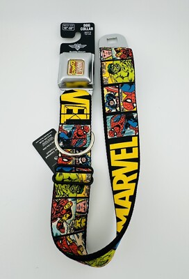 Buckle-Down Marvel Avengers large Size Dog Collar For 18-32  Neck