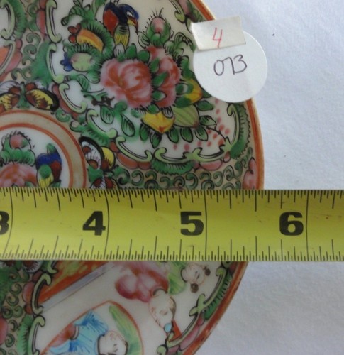 "Antigua placa de medallón rosa porcelana china 5 9/16" - Imagen 12 de 12