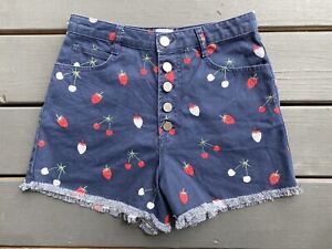 Vintage high waist Strawberry Short Shorts