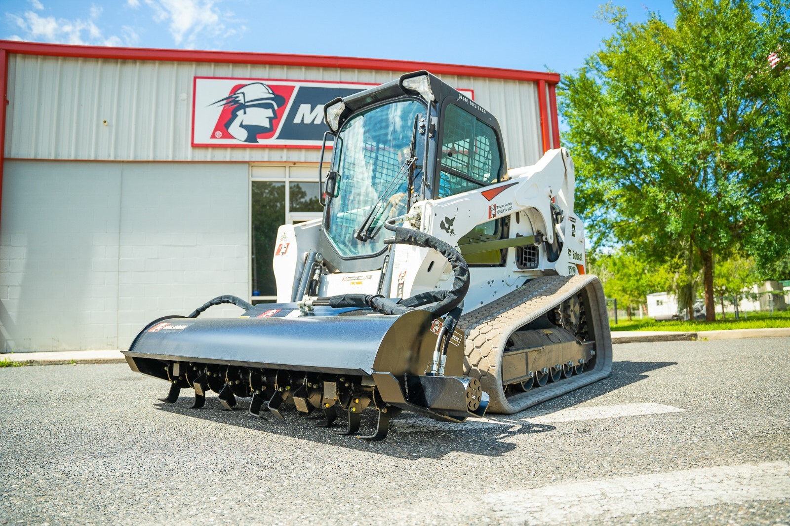 Rotary Tiller Attachment for Skid Steer Heavy Duty 72" for CAT High