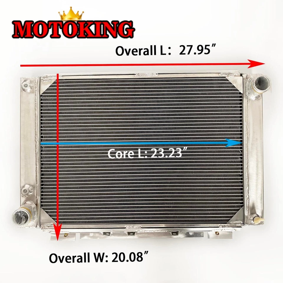 Radiador de aluminio pulido apto para Ford Thunderbird T-Bird 1965 1966 1964-1966 Foto 2 de 4