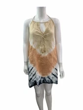 Sugar And Cream Women’s Size Medium Halter Neck Tie Dye Tunic Blouse