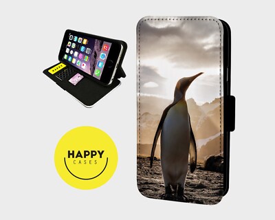 PENGUIN CHILLY SUNRISE - Kunstleder Flip Handyhülle - iPhone/Samsung