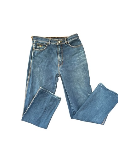 Vintage 80s SERGIO VALENTE Denim Jeans 32” Waist 28” Inseam Size 33 Embroidered - Picture 2 of 8