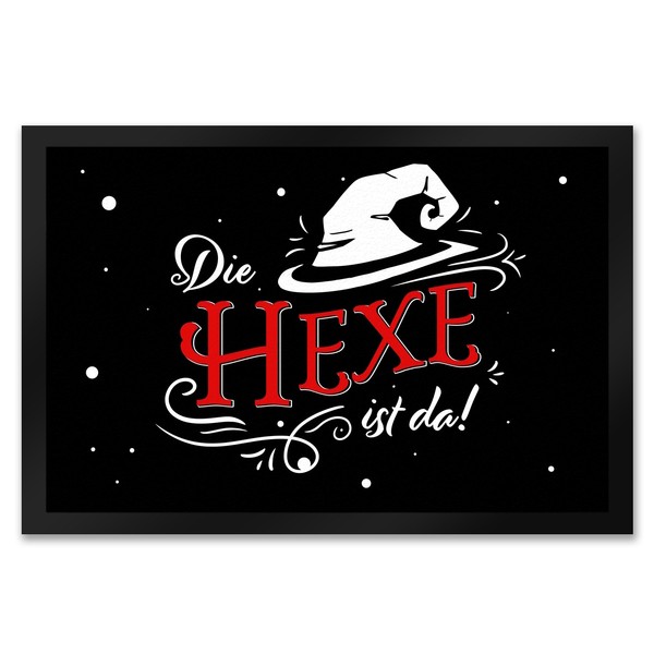 FußMatte XXL In 50X75 Cm Im Halloween Design Mit Lustigem Spruch Und Hexenhut --image