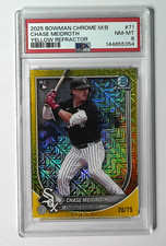 2025 Bowman Chrome Chase Meidroth RC #71 Mega Box Yellow Refractor /75 PSA 8