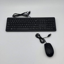 Dell Wired Keyboard  Mouse Slim Black Good Working Condition