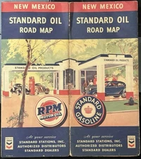 1941 New Mexico Standard Oil Gas Station Road Map NICE