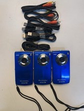 Lot of 3 Bell Howell T100HD-BL Take1 HD Digital Video Camcorder w/ Fold LCD