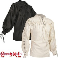 Medieval Renaissance Costume for Men Long Sleeve Stand Collar Cosplay Clothing