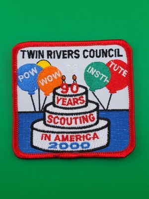 Twin Rivers Council Pow Wow Institute 90 Years 2000 Patch BSA Scouts America NEW