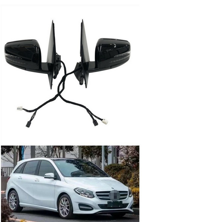 Folding W246 Car Side Door Mirror Pair for Mercedes Benz B class B180 B200 B250
