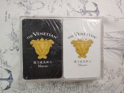 The Venetian Hotel Casino Macao China Souvenir Two Playing Card Deck Set Sealed