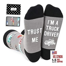 Appreciation Gifts Ideas - Socks for Medium Trust Me Im a Truck Driver Grey