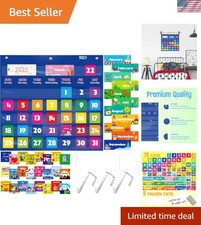 Interactive Calendar Pocket Chart with 76 Car...