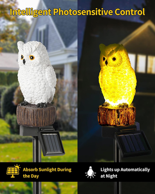 Owl Solar Decorative Garden Stake Lighting, Waterproof Cute Animal