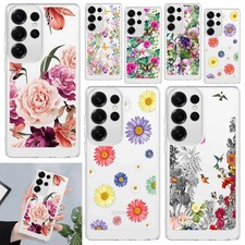 Phone Case For Samsung Galaxy S25 S24 S23 S22 A16 A54 A15 Flowers TPU Soft Cover
