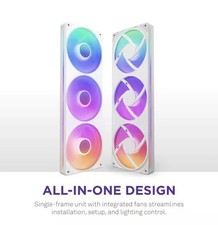 NZXT F360 RGB Core - 360mm Single-Frame Fan Unit with 3 x 120mm RGB Fans