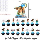 Moana cake topper Cup cake Princess Disney maui  birthday party decorations kid