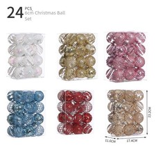 24PCS Christmas Ball Ornaments Set 6cm for Holiday Minimalist Tree Decorations