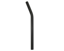 Retro Steel Layback Old School Seat Post - 27.2 Black 400mm Long BMX