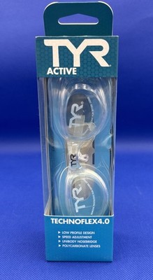 TYR Active Technoflex 4.0 Swim Goggles Clear Speed Adjustment Low Profile NEW