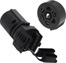 Universal Weatherproof 7 Pin Round to 4 Pin Flat Trailer Light Adapter Connector