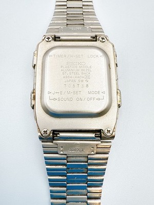 セイコー 時計 Seiko A964-4A0A WRISTTALK Digital Alarm Men's Watch Vintage Japan