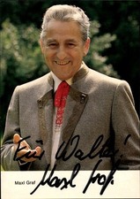 Autogrammkarte Schauspieler und Sänger Maxl Graf, Portrait, Autogramm - 11509239