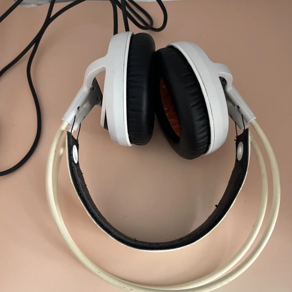 Steelseries 350 v3 Headphones Gaming Headset wired usb white tested working - Image 2 of 4