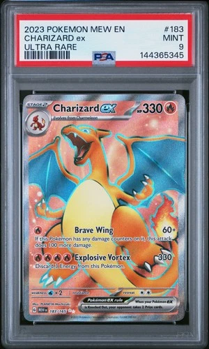 2023 POKEMON MEW EN-151 ULTRA RARE #183 CHARIZARD EX PSA 9
