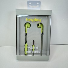 Heyday Chartreuse/Lime Wired Earbuds with Microphone New In Box