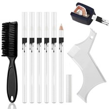 White Barber Pencil Set - Edge Hairline Razor Trace Pencils Beard Guide