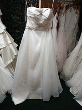 Eden Gold Label Satin and Silk Organza Wedding Dress Size 8 New