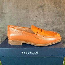 Cole Haan Penny Loafers British Tan Leather Classic Style Womens size 7 B New