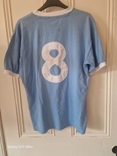 MANCHESTER CITY 1972 HOME #8 FOOTBALL SHIRT SOCCER JERSEY RETRO SCORE DRAW MEN M