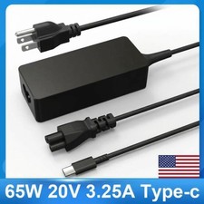 65W USB C Laptop Charger AC Adapter for HP Dell Lenovo Acer Asus Chromebook USA
