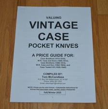 VINTAGE CASE KNIFE PRICE GUIDE "PRE 1940" CASE BROS TO CASE TESTED XX 1896-1940