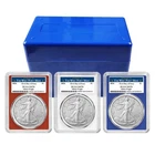 3pc Set - 2026 $1 1-oz American Silver Eagle PCGS MS70 FDOI West Point Label