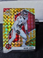 2021 Panini Mosaic - Deion Jones #17 Reactive Yellow Mosaic Prizm