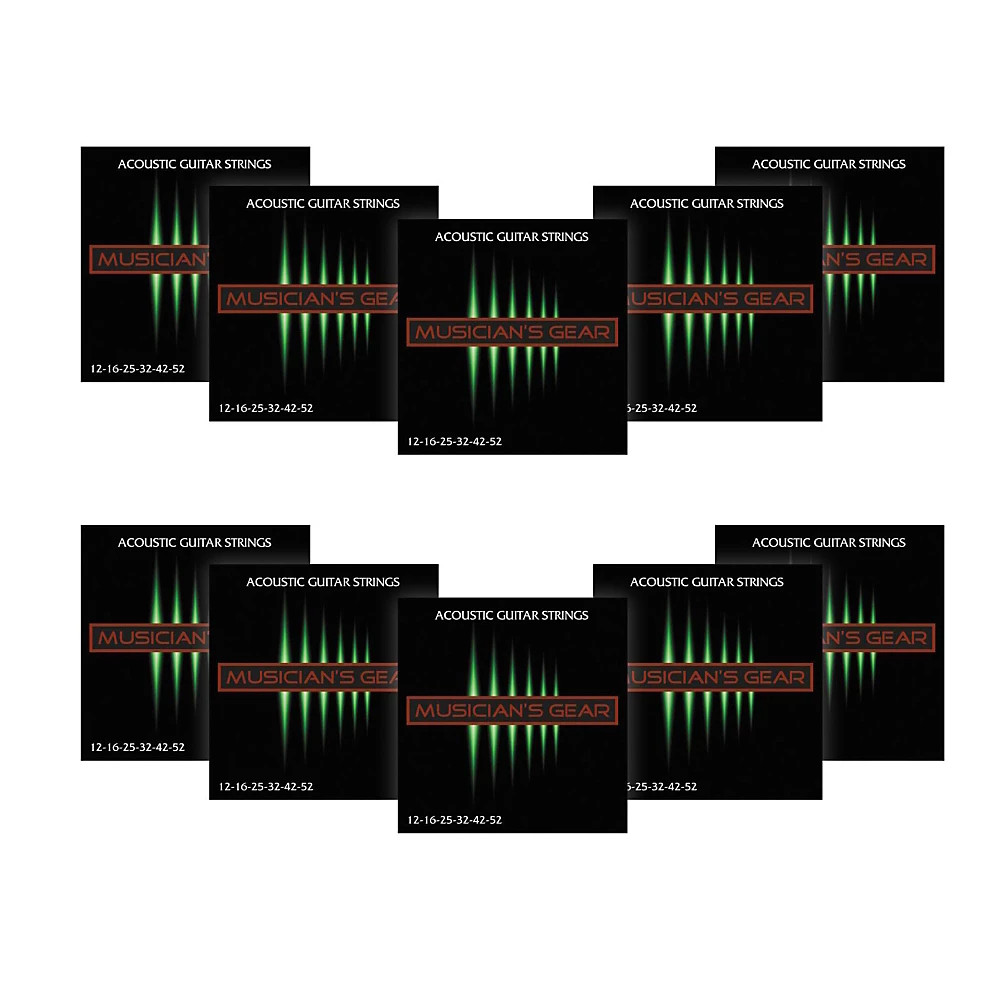 Струны для акустической гитары Musicians Gear Acoustic 12 8020 бронзовые 10 штук в упаковке 6390₽
