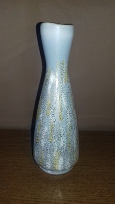 Carstens Keramik Vase 581 Vintage 1950er Mid Century gold weiss blau