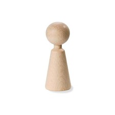 Knorr Prandell 70mm Bare Wood Peg Doll Finger Puppet - 1pc