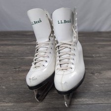 VTG L.L. Bean Cortina Women s Ice Skates Sz 8 Thinsulate USA Sabrina 260mm White